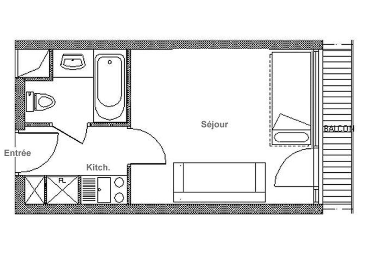 Studio Agreable Ski Au Pieds Balcon - Fr-1-344-997 Apartment Saint-Martin-de-Belleville Exterior photo